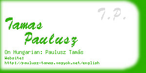 tamas paulusz business card